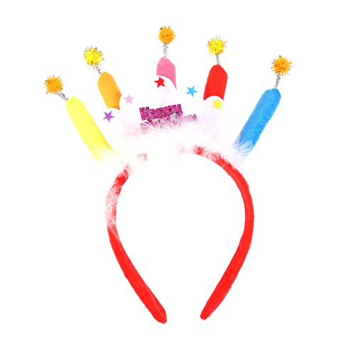 ABOOFAN Geburtstag Stirnband Geburtstag Kopfschmuck Geburtstags-tiara Banner-stirnband Geburtstag Haarband Gefälligkeiten Für Geburtstagsfeiern Süße Stirnbänder Blitz Stoff Kind Das Banner von ABOOFAN