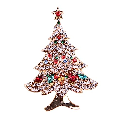 ABOOFAN Brosche Geschenk Für Frauen Weihnachtsgeschenke Strass- Strass-Weihnachtsbaum-Brustnadel Schmuck Kleidungszubehör Frauen-Brustnadel Frauen- Weihnachtsnadel Strassbrosche von ABOOFAN