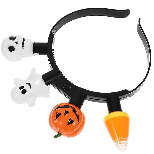 ABOOFAN Lustige Stirnbänder Halloween Leuchtendes Stirnband Stirnbänder Für Erwachsene Halloween-partygeschenke Stirnband Für Erwachsene Kürbiskopf-bopper Schmücken Geisterkopf P.s von ABOOFAN