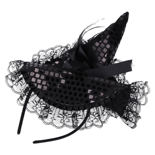 ABOOFAN Halloween-Hexenhut-Stirnband Kinderkostüm Hexen Hut Mädchen-Outfits Tiara Halloween-Hexenhut-Haarband Hexen Haarspangen Kleidung Kopfbedeckung Kopftaste Haarschmuck Damen Haarnadel von ABOOFAN