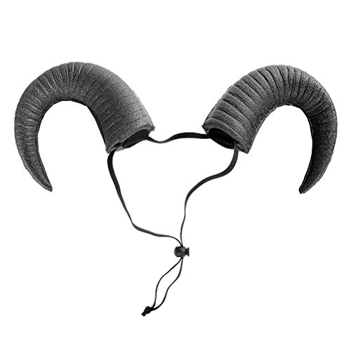 ABOOFAN Horn Haarreif Schwarz Schaum Hörner Kopfschmuck Einstellbar Halloween Party Kostüm Zubehör Karneval Geburtstagsfeier Weihnachtsparty Neujahr Cosplay Party, 21*18*4cm von ABOOFAN