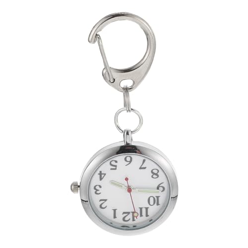 ABOOFAN Leuchtende Taschenuhr Edelstahl Clipuhr Für Krankenschwestern Nachtleuchtende Fob Uhr Quarzwerk Praktisches Für Ärzte Und Pflegepersonal Einfach Abzulesen Für von ABOOFAN