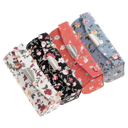 ABOOFAN 4stücke Schmuckschatulle Mit Spiegel Und Lippenstifthalter Praktischer Organizer Für Kleine Lippenstiftboxen Robustes Design Für Damenhandtaschen Als Geschenk Für Freundin Oder Ehe von ABOOFAN