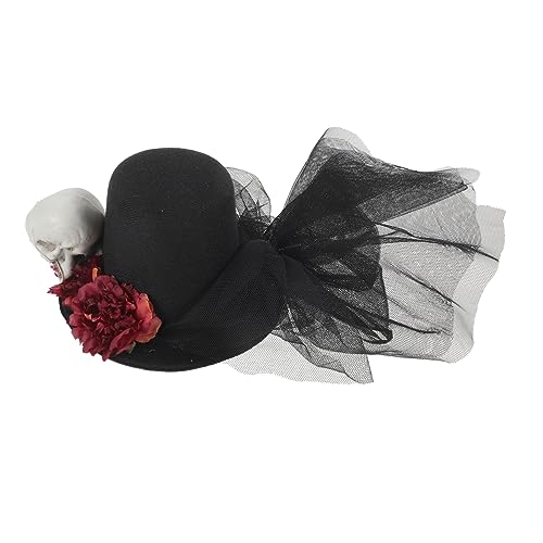 ABOOFAN Haarschmuck Mini-Haarspangen Hüte Dekor Kappen Steampunk-Hut Goth-Lolita-Kopfbedeckung Damen-Abschlussball-Accessoires Halloween-Haarspange Gothic-Kopfbedeckung von ABOOFAN