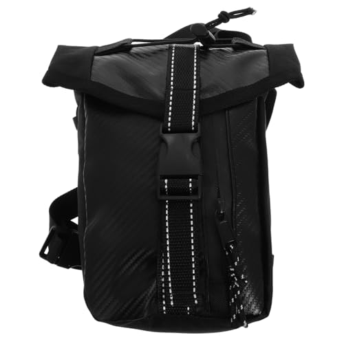 ABOOFAN Motorradtasche Beintasche Beinbeutel Herren Gürteltasche Fahrrad Aufbewahrungstasche Hüfttasche Für Damen Oberschenkeltasche Für Motorräder Tasche Sport Taille Segeltuch Black von ABOOFAN