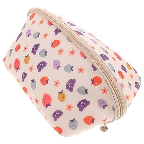 ABOOFAN Reise Kosmetiktasche aus Cord mit Erdbeermuster Stilvolle und Praktische Organizer Tasche für Damen für Unterwäsche und Make Up Kompakt und Leicht zu Reinigen von ABOOFAN