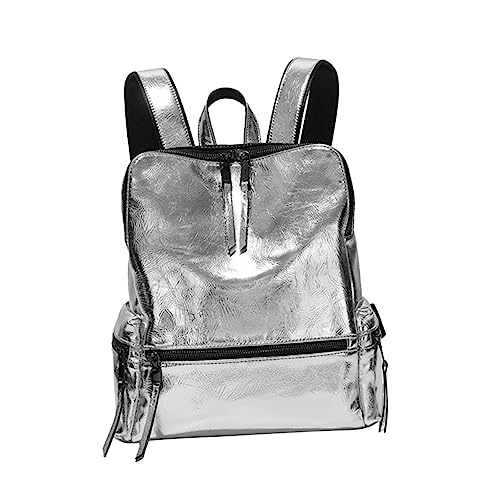 ABOOFAN Rucksacktasche für Frauen Silberfarben Reflektierend Schrulliges Design Modische Schultertasche Mädchen-rucksack von ABOOFAN