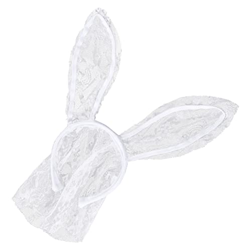 ABOOFAN Spitze Schleier Stirnband Spitze Ohren Stirnband Süßes Häschen- Hasenohren Schnüren Katze Häschen- Aus Ohr Bilden Frau Tier Weiß von ABOOFAN