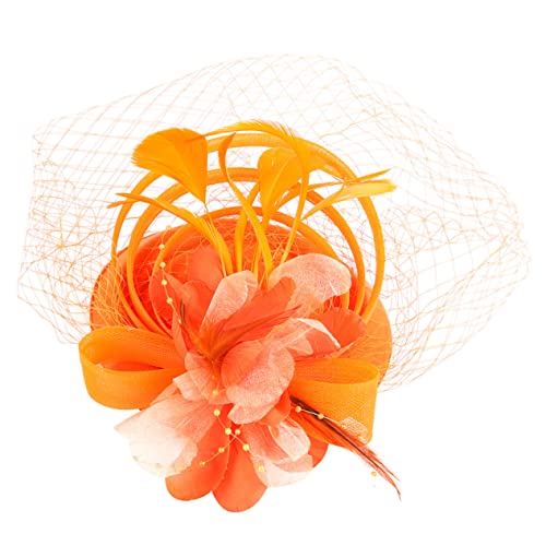 ABOOFAN Tea-party-hut Fascinator-haarspange Fascinator-kopfbedeckung Teeparty-hüte Hochzeitsschleier Für Bräute Blumen-fascinator-clip Haarschmuck Charme Bauchmuskeln Stirnband Damen von ABOOFAN