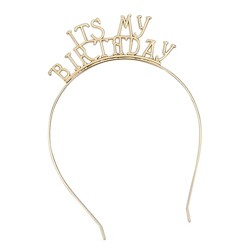 ABOOFAN geburtstag haarband Geburtstag Haarschmuck hair accessories for girls haarklammern gold Kopfbedeckungen für Damen Haarschmuck für Kopfschmuck aus Legierung Strasssteine Hut von ABOOFAN