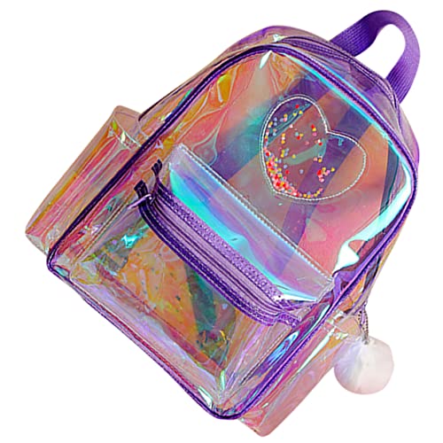 ABOOFAN transparenter Rucksack Mini-Rucksack klarer Kleiner Rucksack Klarsichttaschen für Konzerte Mini klarer Rucksack Mini-Klarsichtbeutel Liebe transparente Tasche Mini-Tasche Kind PVC von ABOOFAN