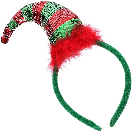 ABOOFAN Weihnachtsschmuck Weihnachtsstirnbänder Hut-stirnband Weihnachtsmütze Stirnbänder Haarband Stirnbänder Für Frauen Stirnband-cosplay Pailletten Weihnachten Schmücken Fräulein von ABOOFAN