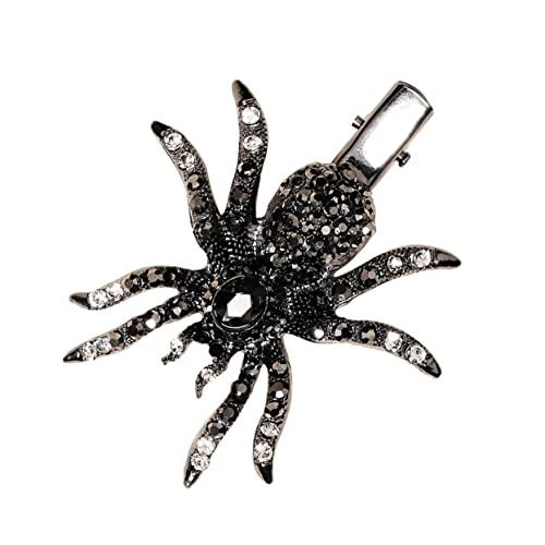 ABOOFAN Spinne Haarnadel Strass Kristall Spinne Haarspange Halloween-horror-haarspange Halloween-haarspangen Für Kinder Gothic-accessoires Für Frauen Spinnenspangen Mädchen Bilden von ABOOFAN