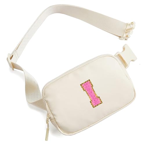 Kleine Bauchtasche mit Initialenbuchstaben, Gürteltasche für Teenager, Mädchen, Frauen, Mini-Hüfttasche mit verstellbarem Riemen, niedlich, adrett, Cross-Body, Reise-Geldbörse, trendig, von ABOUME