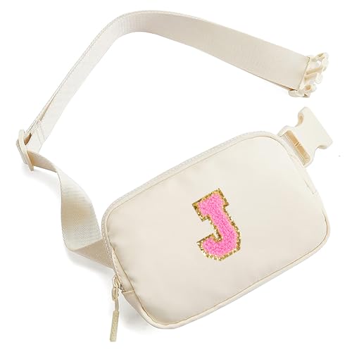 Kleine Bauchtasche mit Initialenbuchstaben, Gürteltasche für Teenager, Mädchen, Frauen, Reisen, Laufen, Workouts, Nylon-Hüfttasche mit verstellbarem Riemen, niedliche Umhängetasche, Reise-Geldbörse, von ABOUME