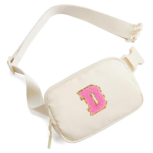 Kleine Bauchtasche mit Initialenbuchstaben, Gürteltasche für Teenager, Mädchen, Frauen, Reisen, Laufen, Workouts, Nylon-Hüfttasche mit verstellbarem Riemen, niedliche Umhängetasche, Reise-Geldbörse, von ABOUME