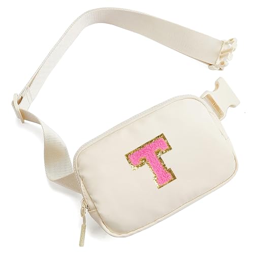 Kleine Bauchtasche mit Initialenbuchstaben, Gürteltasche für Teenager, Mädchen, Frauen, Reisen, Laufen, Workouts, Nylon-Hüfttasche mit verstellbarem Riemen, niedliche Umhängetasche, Reise-Geldbörse, von ABOUME