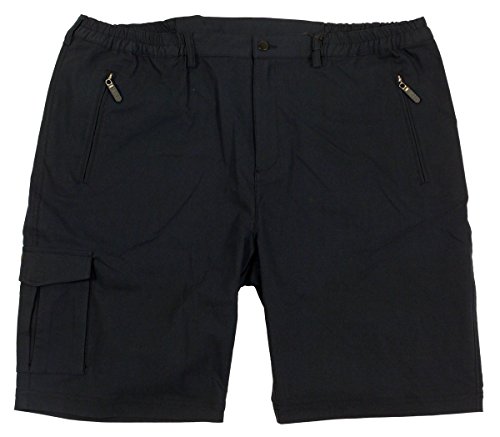 Abraxas Outdoor Bermuda Cargo Short atmungsaktiv elastisch Schwarz 4XL von Abraxas