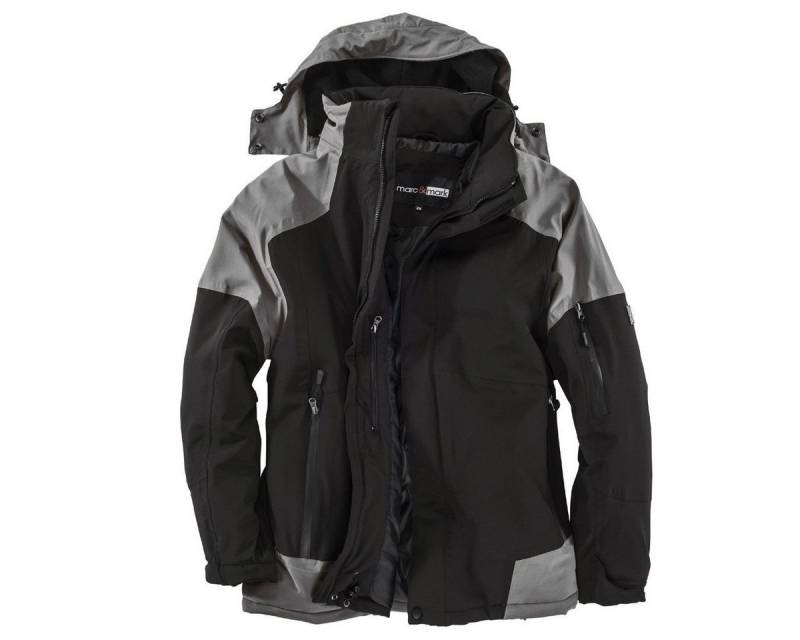 marc & mark Winterjacke Marc&Mark große Größen Winterjacke Basel schwarz-grau von marc & mark