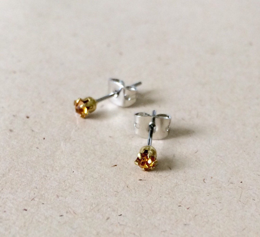 Citrin Vintage Edelstein Ohrstecker Citrin Vintage Edelstein Ohrstecker von ABRIDGMENT
