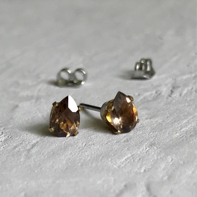 Rauchquarz & Gold Ohrstecker Rauchquarz & Gold Ohrstecker von ABRIDGMENT