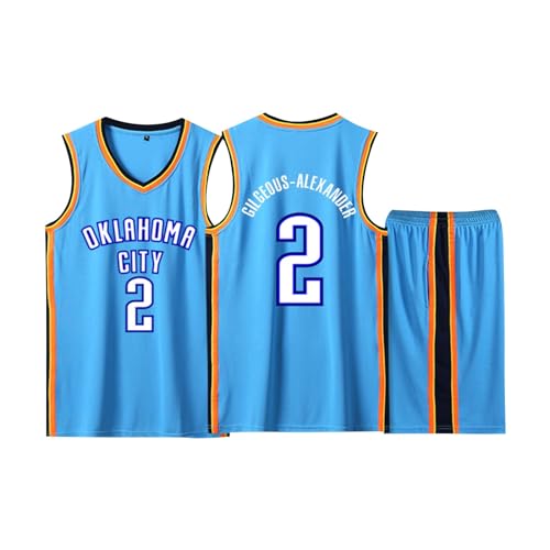 2-Teiliges Kinder/Erwachsener Basketball Trikot Set, Kinder/Erwachsene Basketball Trikot Shirt und Shorts, Kinder/Erwachsener Basketball Weste + Shorts Blau 4XL von ABRTJCL