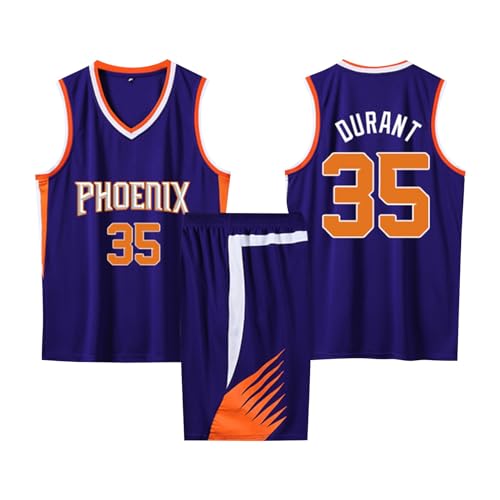 2-Teiliges Kinder/Erwachsener Basketball Trikot Set, Kinder/Erwachsene Basketball Trikot Shirt und Shorts, Kinder/Erwachsener Basketball Weste + Shorts Blau M von ABRTJCL