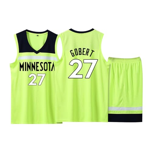 2-Teiliges Kinder/Erwachsener Basketball Trikot Set, Kinder/Erwachsene Basketball Trikot Shirt und Shorts, Kinder/Erwachsener Basketball Weste + Shorts Grün L von ABRTJCL