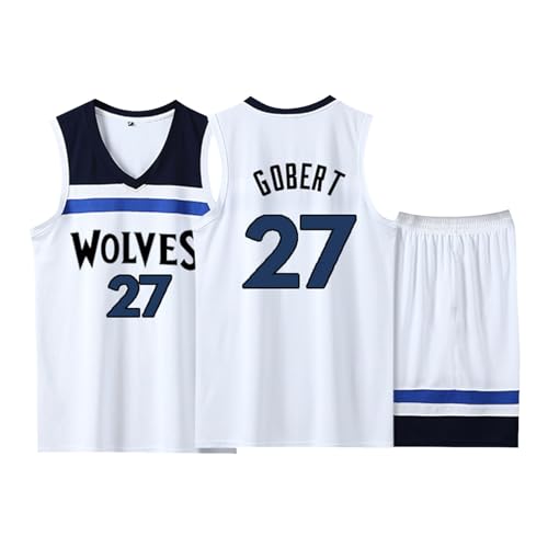 ABRTJCL 2-Teiliges Kinder/Erwachsener Basketball Trikot Set, Kinder/Erwachsene Basketball Trikot Shirt und Shorts, Kinder/Erwachsener Basketball Weste + Shorts Weiß XXL von ABRTJCL