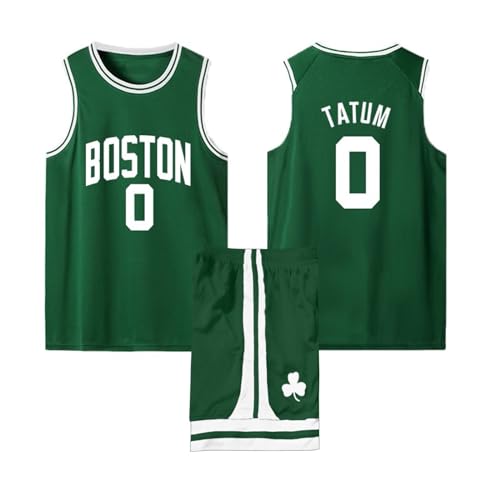 ABRTJCL Basketball-Spieltrikots für Herren/Jungen, 2er-Set Basketball Trainings Ärmellos Trikot und Hose, Kinder/Erwachsener Sleeveless Basketball Trikot grün M von ABRTJCL