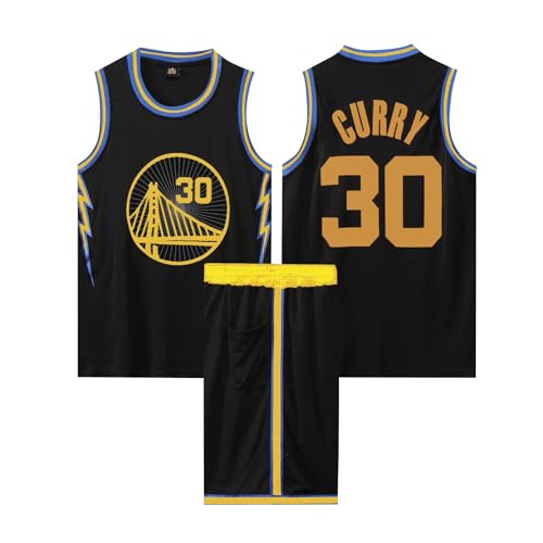 ABRTJCL Basketball-Spieltrikots für Herren/Jungen, 2er-Set Basketball Trainings Ärmellos Trikot und Hose, Kinder/Erwachsener Sleeveless Basketball Trikot schwarz 3XL von ABRTJCL