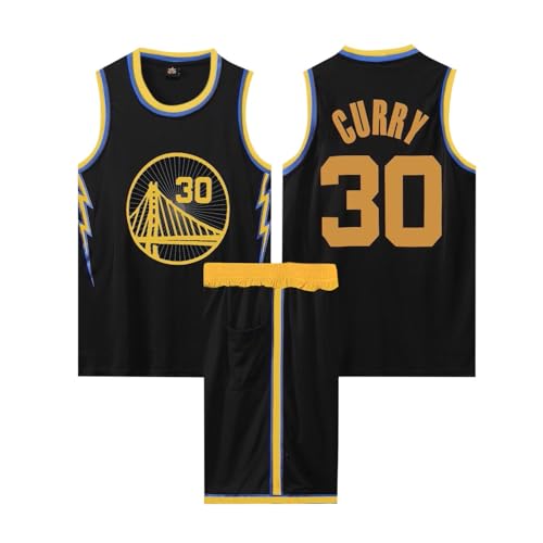 ABRTJCL Basketball-Spieltrikots für Herren/Jungen, 2er-Set Basketball Trainings Ärmellos Trikot und Hose, Kinder/Erwachsener Sleeveless Basketball Trikot schwarz XS von ABRTJCL