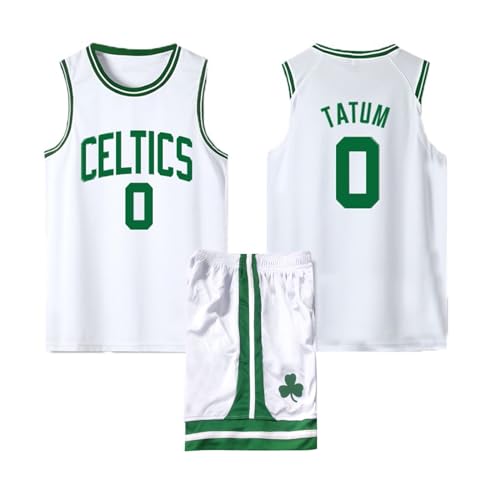 ABRTJCL Basketball-Spieltrikots für Herren/Jungen, 2er-Set Basketball Trainings Ärmellos Trikot und Hose, Kinder/Erwachsener Sleeveless Basketball Trikot weiß 2XS von ABRTJCL