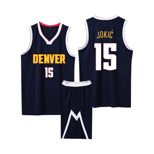 ABRTJCL Kinder/Erwachsener Basketball Trikot Set 2024, Kinder/Erwachsener Basketball ärmellose Anzug, Kinder/Erwachsener Basketball Jersey & Basketball Shorts Blau XS von ABRTJCL