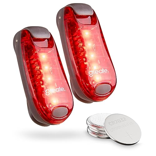 ABSINA 2er Pack LED Blinklicht Sicherheitslicht - Clip Licht mit Klettband als Schulranzen Beleuchtung, Kinderwagen, Jackenlampe, Lampe Joggen, Hundelicht, Blink Lichter Kinder von greate