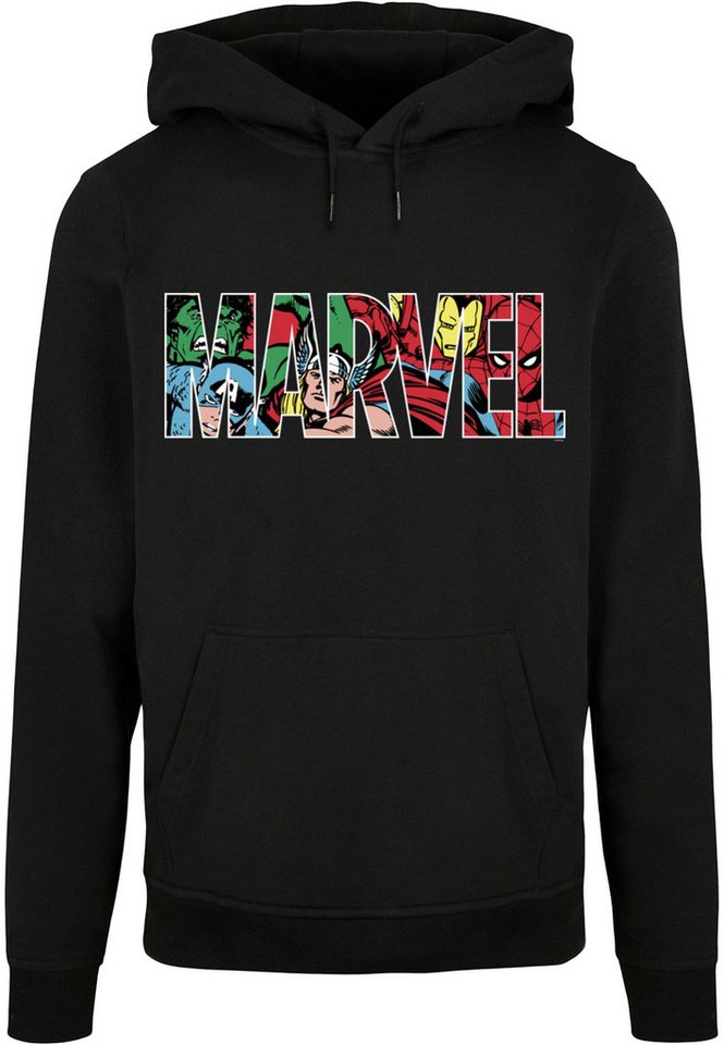 ABSOLUTE CULT Kapuzensweatshirt ABSOLUTE CULT Herren Marvel Logo Character Infill Hoody (1-tlg) von ABSOLUTE CULT