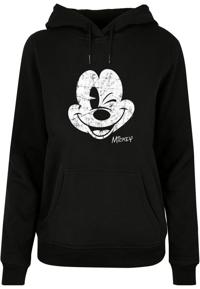 ABSOLUTE CULT Kapuzenpullover ABSOLUTE CULT Damen Ladies Mickey Mouse - Distressed Hoody (1-tlg) von ABSOLUTE CULT