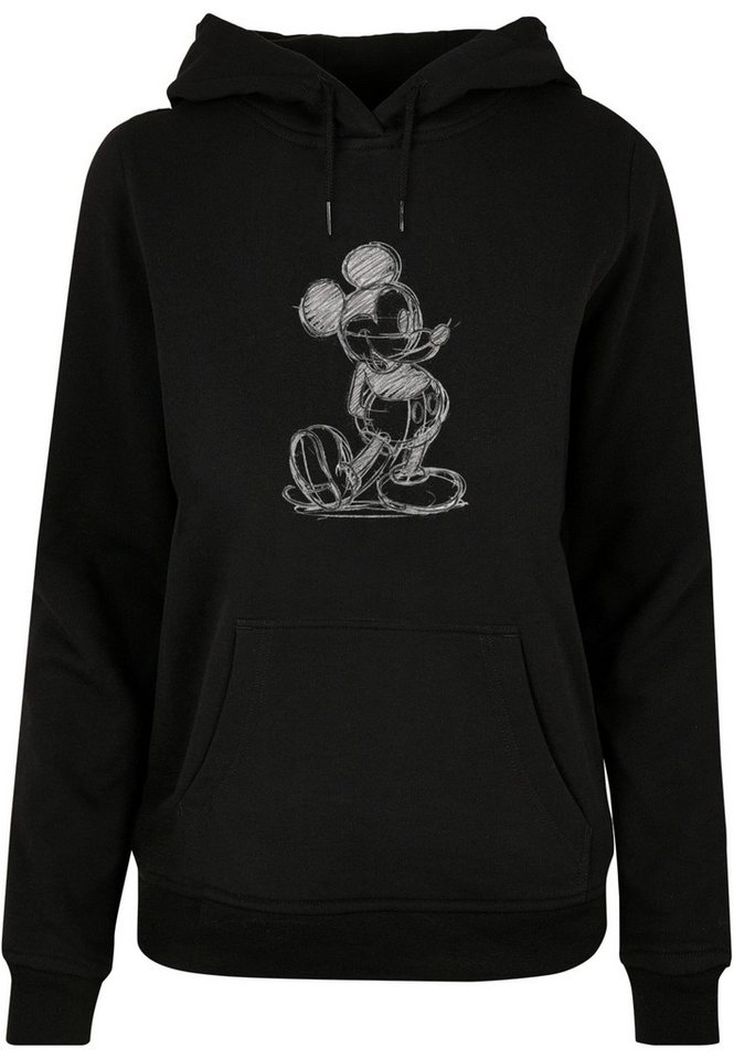 ABSOLUTE CULT Kapuzenpullover ABSOLUTE CULT Damen Ladies Mickey Mouse - Sketch Kick Hoody (1-tlg) von ABSOLUTE CULT