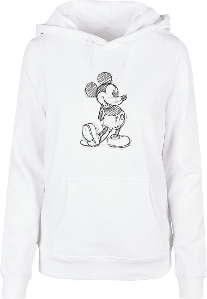 ABSOLUTE CULT Kapuzenpullover ABSOLUTE CULT Damen Ladies Mickey Mouse - Sketch Kick Hoody (1-tlg) von ABSOLUTE CULT