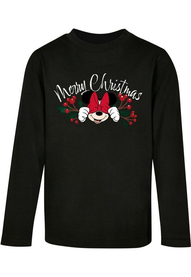 ABSOLUTE CULT Longsleeve ABSOLUTE CULT Kids Minnie Mouse - Christmas Holly Longsleeve (1-tlg) von ABSOLUTE CULT