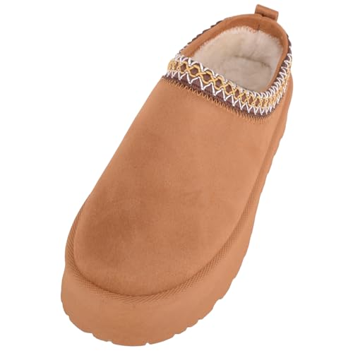 ABSOLUTE FOOTWEAR Damen-Pantoletten mit Plateausohle und Kunstfell-Innenseite, hautfarben, 40 EU ABSOLUTE FOOTWEAR Damen-Pantoletten mit Plateausohle und Kunstfell-Innenseite, hautfarben, 40 EU von ABSOLUTE FOOTWEAR
