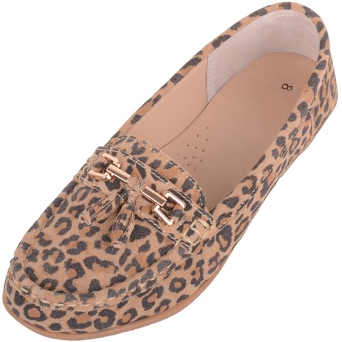 ABSOLUTE FOOTWEAR Damen-Slipper, lässig, Leder, Loafer, Deck, Bootsschuhe, Sandalen, leopard, 37 EU ABSOLUTE FOOTWEAR Damen-Slipper, lässig, Leder, Loafer, Deck, Bootsschuhe, Sandalen, leopard, 37 EU von ABSOLUTE FOOTWEAR