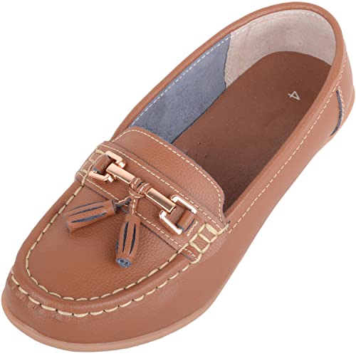 ABSOLUTE FOOTWEAR Damen-Slipper aus Leder, weite Passform, mit Quasten-Detail, hautfarben, 40 EU ABSOLUTE FOOTWEAR Damen-Slipper aus Leder, weite Passform, mit Quasten-Detail, hautfarben, 40 EU von ABSOLUTE FOOTWEAR