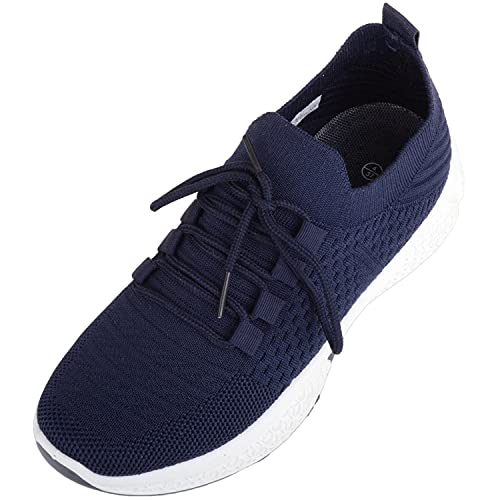 ABSOLUTE FOOTWEAR Damen-Turnschuhe zum Reinschlüpfen, zum Schnüren, Freizeit, Laufen, Walking, Sport, Fitnessstudio, Turnschuhe, Navy, 39 EU von ABSOLUTE FOOTWEAR