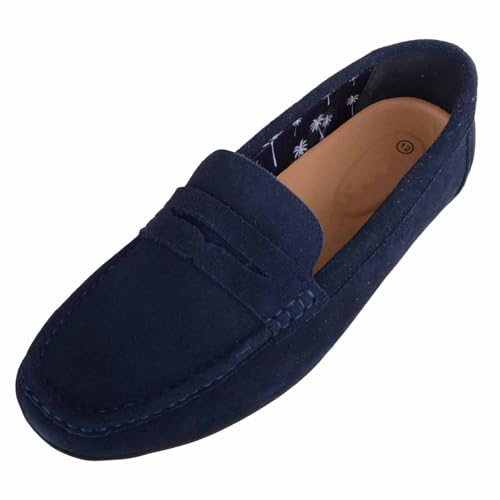 ABSOLUTE FOOTWEAR Herren Loafer aus echtem Leder, Wildleder, einfach anzuziehen, lässig, navy, 40 2/3 EU ABSOLUTE FOOTWEAR Herren Loafer aus echtem Leder, Wildleder, einfach anzuziehen, lässig, navy, 40 2/3 EU von ABSOLUTE FOOTWEAR