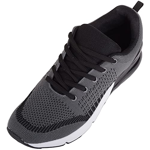 ABSOLUTE FOOTWEAR Leichte Herren-Turnschuhe zum Schnüren, für Freizeit, Sport, Laufen, Walking, Fitnessstudio, Turnschuhe, grau, 42 2/3 EU von ABSOLUTE FOOTWEAR