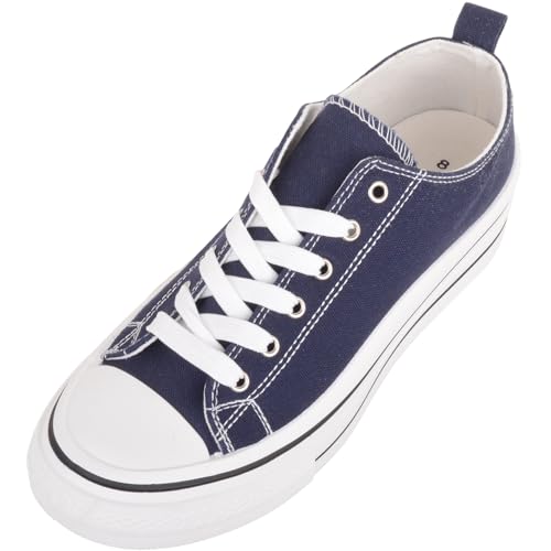 ABSOLUTE FOOTWEAR Niedrige Schnürschuhe aus Segeltuch mit dicker Sohle, navy, 32 EU ABSOLUTE FOOTWEAR Niedrige Schnürschuhe aus Segeltuch mit dicker Sohle, navy, 32 EU von ABSOLUTE FOOTWEAR