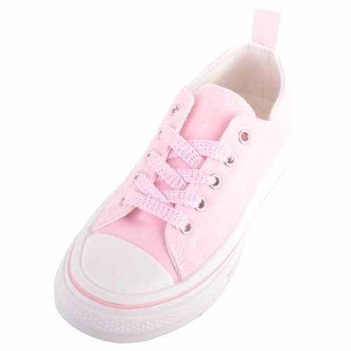 ABSOLUTE FOOTWEAR Niedrige Schnürschuhe aus Segeltuch mit dicker Sohle für Kinder, rose, 36 2/3 EU von ABSOLUTE FOOTWEAR