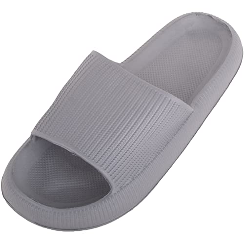 Absolute Footwear Herren-Sandalen zum Hineinschlüpfen, für Sommer, Strand, Pool, Urlaub, Slider, grau, 39/40 EU von ABSOLUTE FOOTWEAR