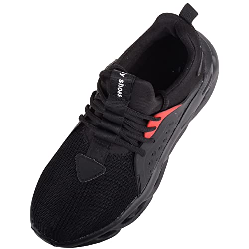 Damen-Sneaker mit Stahlkappe, klobig, für Arbeit, Outdoor, Schnürung, Sicherheitsschuhe, Schwarz , 36 EU von ABSOLUTE FOOTWEAR